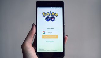 Page d’accueil du jeu Pokémon Go sur mobile