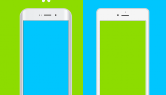 Illustration de smartphones Android et iOS